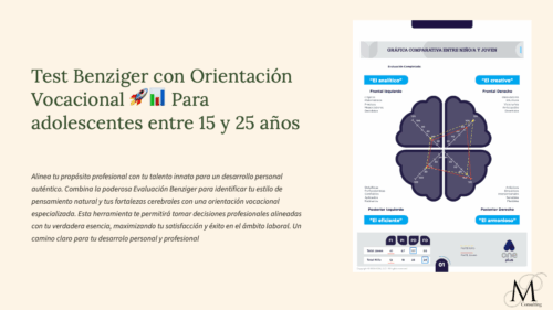 Test Benziger con Orientación Vocacional 🚀📊 Para adolescentes entre 15 y 25 años